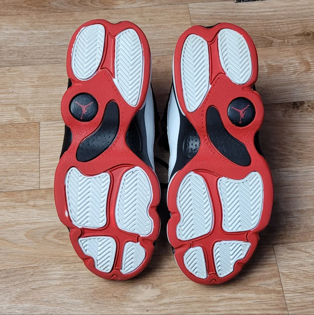 Jordan 6 Rings Black White Varsity Red Big Kids Size 2.5Y Youth EU 36 323419-067